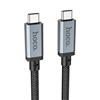 Кабель USB 4.0 Hoco US05 Thunderbolt 4 Pro (40Gbps) 100W 100см 5A (black) 220559