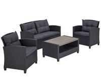 Комплект мебели с диваном Афина AFM-804G Dark Grey, иск.ротанг
