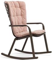 Кресло-качалка Nardi Folio с подушкой, табак/розовый