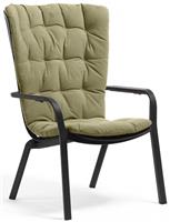 Стул (кресло) Nardi Folio с подушкой, антрацит/зеленый