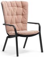 Стул (кресло) Nardi Folio с подушкой, антрацит/розовый