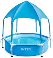 Каркасный бассейн INTEX Metal Frame 28209, 183х38 см (с навесом)