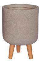 Кашпо (вазон) Idealist Урбан с подставкой, серо-коричневое (Д24 В35 см)