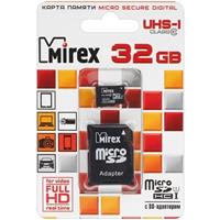 Карта Памяти Mirex mirex microsdhc 32gb class 10 uhs-i,u1+адаптер (13613-adsuhs32)