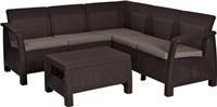 Комплект мебели с диваном Keter Corfu Relax set, коричневый
