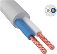 Силовой кабель ПВС ККЗ 2 x 1 кв.мм, цвет белый, бухта 200 м