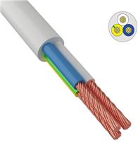 Силовой кабель ПВС ККЗ 3 х 0,75 кв.мм, цвет белый, бухта 200 м