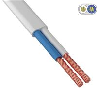 Силовой кабель ККЗ 2 х 0,5 кв.мм, цвет белый, бухта 300 м
