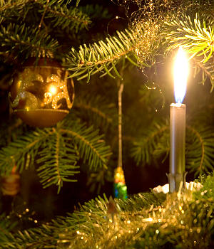 свечи на елке