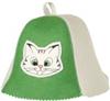 Шапка детская Котёнок (бело-зелёный), РОССИЯ, код 0160202058, штрихкод 469053001485, артикул