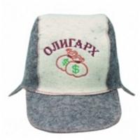 Шляпа для сауны Бейсболка Олигарх, РОССИЯ, код 0160204734, штрихкод 460708684597, артикул