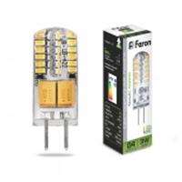 Лампа 3W Led Feron G4 12V LB-422 4000K капсула силикон 11x38мм, Китай, код 05203080040, штрихкод 462709738447, артикул 25532