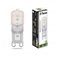 Лампа G9 5W Led Feron 230V 4000K LB-430 16x47мм, Китай, код 05203080038, штрихкод 462709738988, артикул 25637