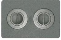 Плита с двумя отверстиями для конфорок П2-7, РОССИЯ, код 36708040001, штрихкод , артикул
