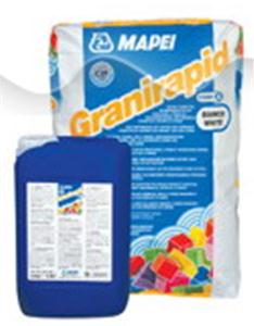 Клей Mapei для укладки керамической плитки Granirapid grey, А+В, комплект 30,5 кг