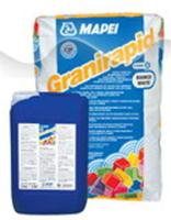Клей Mapei для укладки керамической плитки Granirapid white, А+В, комплект 28 кг