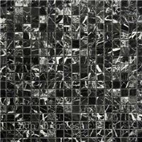 Мраморная мозаичная смесь ORRO Mosaic Stone NERO Marquino POL (15Х15)