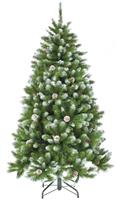 Новогодняя елка Triumph Tree Императрица с шишками 215 см заснеженная