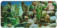 Двусторонний фон для аквариума Nature 30см, Камни скалы (синий) / Камни