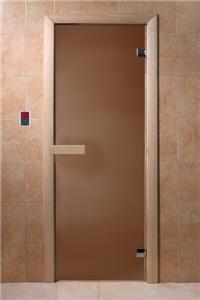 Дверь для сауны 95С Just a DOOR 70х190 бронза матовая