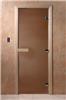 Дверь для сауны DoorWood (Дорвуд) 70x180 Основная серия Бронза матовое