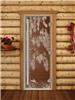 Дверь для сауны DoorWood (Дорвуд) 70x170 Престиж (с рисунком) Береза левая (бронза)