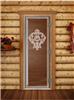 Дверь для сауны DoorWood (Дорвуд) 70x180 Престиж (с рисунком) Версаче левая (бронза)