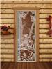 Дверь для сауны DoorWood (Дорвуд) 70x200 Престиж (с рисунком) Мишки правая (бронза)