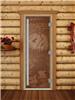 Дверь для сауны DoorWood (Дорвуд) 60x180 Престиж (с рисунком) Лебединое озеро правая (бронза)
