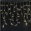 Гирлянда-бахрома светодиодная Rich Led 3*0,5 м, мерцание, IP65, теплый белый, пр. белый