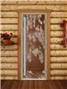 Дверь для сауны DoorWood (Дорвуд) 70x190 Престиж (с рисунком) Береза правая (бронза)