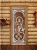 Дверь для сауны DoorWood (Дорвуд) 70x190 Престиж (с рисунком) Посейдон левая (бронза)