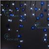 Гирлянда-бахрома светодиодная Rich Led 3*0.9 м, МЕРЦАНИЕ (флэш-вспышки) синий + белый