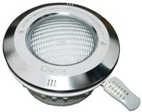 Прожектор светодиодный для бассейна под плитку с оправой из нерж. стали Emaux 16 Вт/12В LED-NP300-S (Opus), ниша из пластика,RGB