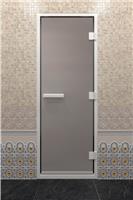 Дверь для турецкой бани DoorWood (Дорвуд) 80x190 Алюминиевый профиль Сатин