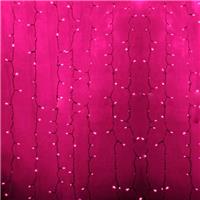 Гирлянда-дождь (плей-лайт) светодиодная Neon-night 2х1,5м, фиксинг, прозрачный провод, диоды розовые