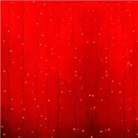 Гирлянда-дождь (плей-лайт) светодиодная Neon-night 2х1,5м, фиксинг, прозрачный провод, 192LED красные