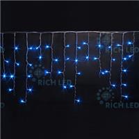 Гирлянда-бахрома светодиодная Rich Led 3*0.5 м, Белый резиновый провод синий