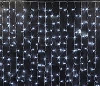 Гирлянда-дождь (плей-лайт) светодиодная Neon-night 2х1,5м, постоянное свечение, диоды БЕЛЫЕ, 360 LED