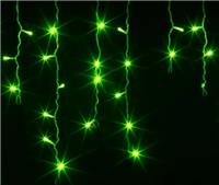 Гирлянда-бахрома светодиодная Rich Led 3*0,5 м, мерцание, зеленый, провод прозрачный