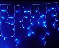 Гирлянда-бахрома светодиодная Rich Led 3*0,9 м, мерцание, IP65, синий, провод белый