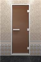 Дверь для турецкой бани DoorWood (Дорвуд) 70x190 Алюминиевый профиль Бронза матовое