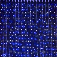 Гирлянда-дождь (плей-лайт) светодиодная Rich Led 2*3 м, 600 LED. Прозрачный провод. синий + белый