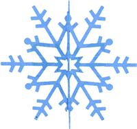 Ёлочные украшения Neon-Night Снежинка резная 3D, 61 см, цвет синий