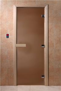Дверь для сауны DoorWood (Дорвуд) 70x180 Основная серия Бронза матовое