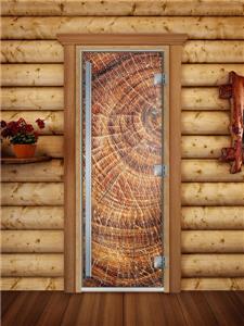 Дверь для сауны DoorWood (Дорвуд) 70x190 Престиж Фотопечать A049 правая
