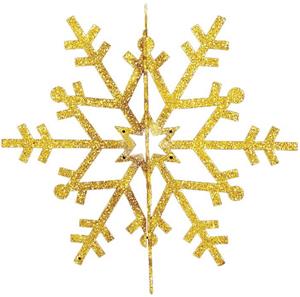 Ёлочные украшения Neon-Night Снежинка резная 3D, 61 см, цвет золотой