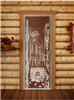 Дверь для сауны DoorWood (Дорвуд) 70x180 Престиж (с рисунком) Волшебный пар левая (бронза)