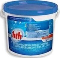 Препарат для бассейна hth Таблетки стабилизированного хлора 5 в 1 200 гр. 25 кг