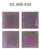 Мозаика стеклянная однотонная JNJ Ice Jade 15x15, 295х295 мм IC 34, на бумаге, лист 0.087 кв.м